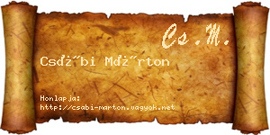 Csábi Márton névjegykártya