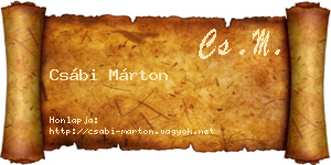 Csábi Márton névjegykártya